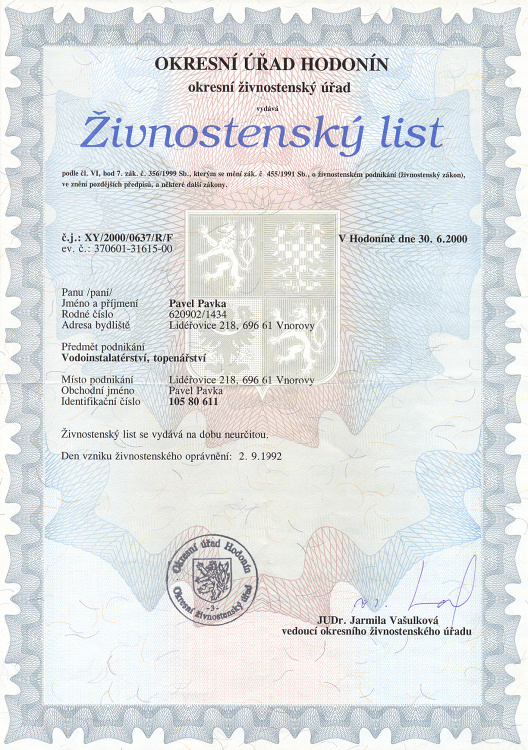 Zelená úsporám certifikát 1